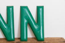 Load image into Gallery viewer, Green Letter N Porcelain Vintage Wall Hanging Decor Metal Initials Name Letter - Eagle&#39;s Eye Finds
