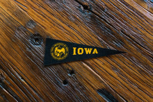Load image into Gallery viewer, University of Iowa Felt Pennant Vintage College Wall Decor - Eagle&#39;s Eye Finds
