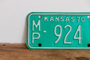 Kansas 1970 Motorcycle License Plate Vintage Wall Hanging Decor - Eagle's Eye Finds