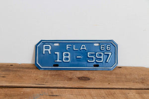 Florida 1966 Motorcycle License Plate Vintage Wall Hanging Decor - Eagle's Eye Finds