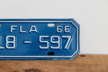 Load image into Gallery viewer, Florida 1966 Motorcycle License Plate Vintage Wall Hanging Decor - Eagle&#39;s Eye Finds
