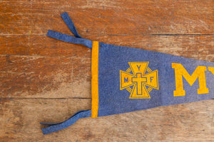 MYF Methodist Youth Fellowship Blue Felt Pennant Vintage Wall Decor - Eagle's Eye Finds