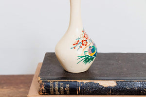Satsuma Floral Bird Vase Vintage Ceramic Decor - Eagle's Eye Finds