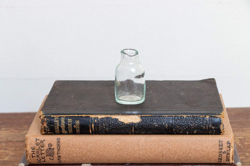 Mini Glass Bottle Vintage Art Deco Glass Bottle - Eagle's Eye Finds