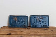 Load image into Gallery viewer, 530 Connecticut 1936 License Plate Pair 3 Digit Low Number Vintage Wall Decor - Eagle&#39;s Eye Finds
