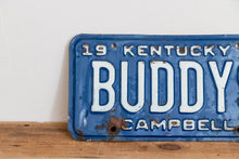 Load image into Gallery viewer, BUDDYS Kentucky 1983 Vanity License Plate Vintage Wall Hanging Decor - Eagle&#39;s Eye Finds
