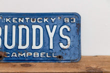 Load image into Gallery viewer, BUDDYS Kentucky 1983 Vanity License Plate Vintage Wall Hanging Decor - Eagle&#39;s Eye Finds
