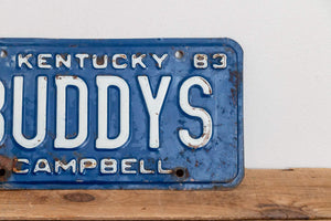 BUDDYS Kentucky 1983 Vanity License Plate Vintage Wall Hanging Decor - Eagle's Eye Finds