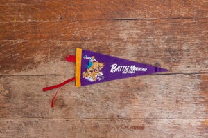 Battle Mountain Nevada Felt Pennant Vintage Purple NV Wall Decor - Eagle's Eye Finds