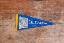 Load image into Gallery viewer, Tallulah Point Georgia Felt Pennant Vintage Blue Wall Decor Tallulah Gorge State Park - Eagle&#39;s Eye Finds
