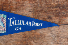 Load image into Gallery viewer, Tallulah Point Georgia Felt Pennant Vintage Blue Wall Decor Tallulah Gorge State Park - Eagle&#39;s Eye Finds
