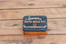 Load image into Gallery viewer, Emergency Auto Bulb Kit Tin Vintage Westinghouse Mazda Lamp Car and Auto Light Advertising - Eagle&#39;s Eye Finds
