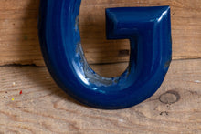 Load image into Gallery viewer, Blue  Letter G Porcelain Vintage Wall Hanging Decor Initials Name Letter - Eagle&#39;s Eye Finds
