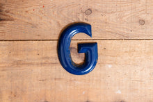 Load image into Gallery viewer, Blue  Letter G Porcelain Vintage Wall Hanging Decor Initials Name Letter - Eagle&#39;s Eye Finds
