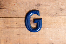 Load image into Gallery viewer, Blue  Letter G Porcelain Vintage Wall Hanging Decor Initials Name Letter - Eagle&#39;s Eye Finds
