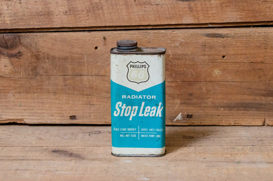 Phillips 66 Radiator Stop Leak Can Vintage Gas and Oil Collectible - Eagle's Eye Finds