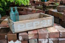 Load image into Gallery viewer, Pepsi Cola Soda Crate Vintage Wood Pop Box with White Lettering - Eagle&#39;s Eye Finds
