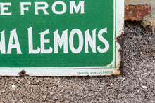 Load image into Gallery viewer, R. White&#39;s Lemonade Porcelain Sign Green Vintage Kitchen Advertising Decor - Eagle&#39;s Eye Finds
