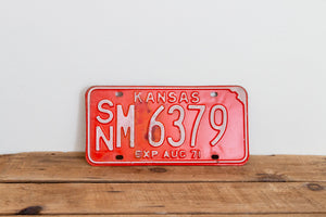 Kansas 1971 License Plate Red Vintage Wall Hanging Decor - Eagle's Eye Finds