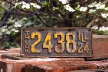 Load image into Gallery viewer, Illinois 1924 Truck License Plate Brown Vintage Wall Hanging Decor - Eagle&#39;s Eye Finds
