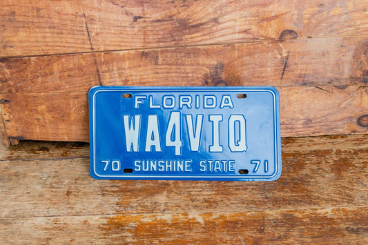 Florida 1971 Amateur Radio License Plate Sunshine State Vintage Wall Hanging Decor - Eagle's Eye Finds
