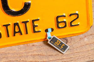 New York 1962 License Plate with Matching DAV Keychain 33-C Vintage Wall Decor - Eagle's Eye Finds