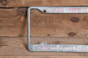 San Diego California Lincoln-Mercury License Plate Holder Vintage Wall Hanging Decor - Eagle's Eye Finds