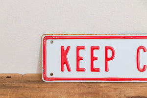 Keep Closed Sign Vintage Embossed Red and White Wall Hanging Decor - Eagle's Eye Finds