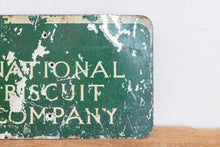 Load image into Gallery viewer, National Biscuit Company Sign Vintage Green Kitchen Wall Decor - Eagle&#39;s Eye Finds
