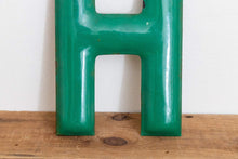 Load image into Gallery viewer, Green Letter H Porcelain Vintage Wall Hanging Decor Metal Initials Name Letter - Eagle&#39;s Eye Finds
