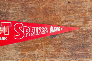 Hot Springs National Park Arkansas Red Felt Pennant Vintage Wall Hanging Decor - Eagle's Eye Finds