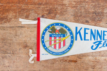Load image into Gallery viewer, Kennedy Space Center Florida Felt Pennant Vintage White Decor Apollo 16 - Eagle&#39;s Eye Finds
