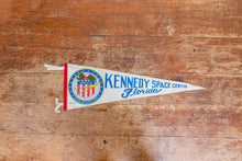 Load image into Gallery viewer, Kennedy Space Center Florida Felt Pennant Vintage White Decor Apollo 16 - Eagle&#39;s Eye Finds
