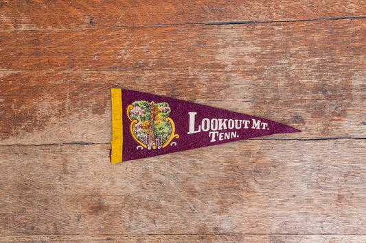 Lookout Mountain Tennessee Vintage Felt Pennant Wall Hanging Decor - Eagle's Eye Finds