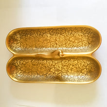 Load image into Gallery viewer, Golden Bird Ornate Relish Celery Tray Vintage Ceramic Pottery - Eagle&#39;s Eye Finds
