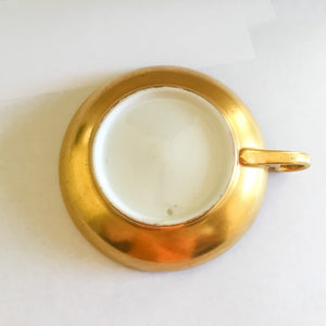 Golden Handled Bowl Vintage Ornate Ceramic Pottery - Eagle's Eye Finds