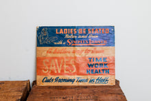 Load image into Gallery viewer, Simplex Ironer Sign Vintage Cardboard Advertising Laundry Room Wall Decor - Eagle&#39;s Eye Finds
