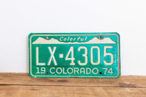 Colorado 1974 License Plate Vintage Wall Hanging Decor - Eagle's Eye Finds