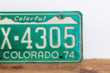 Load image into Gallery viewer, Colorado 1974 License Plate Vintage Wall Hanging Decor - Eagle&#39;s Eye Finds
