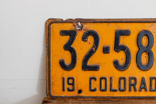 Load image into Gallery viewer, Colorado 1957 License Plate Pair Vintage Wall Hanging Decor - Eagle&#39;s Eye Finds

