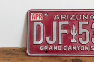 Arizona 1990's Grand Canyon State License Plate Vintage Wall Hanging Decor - Eagle's Eye Finds