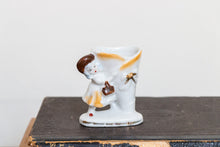 Load image into Gallery viewer, Lady with Purse Toothpick Holder Vintage Occupied Japan Ceramics - Eagle&#39;s Eye Finds
