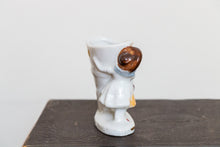 Load image into Gallery viewer, Lady with Purse Toothpick Holder Vintage Occupied Japan Ceramics - Eagle&#39;s Eye Finds
