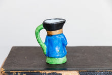 Load image into Gallery viewer, Colonial Man Mug Pitcher Vintage Occupied Japan Ceramic Toothpick Holder - Eagle&#39;s Eye Finds
