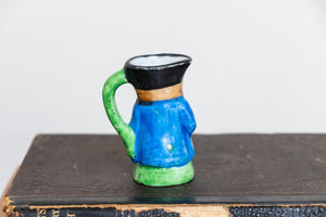 Colonial Man Mug Pitcher Vintage Occupied Japan Ceramic Toothpick Holder - Eagle's Eye Finds