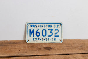 Washington DC 1976 Motorcycle License Plate Vintage Wall Hanging Decor - Eagle's Eye Finds