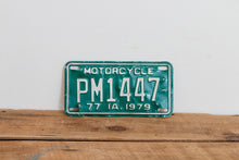 Load image into Gallery viewer, Iowa 1979 Motorcycle License Plate Vintage Wall Hanging Decor - Eagle&#39;s Eye Finds
