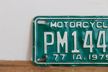 Load image into Gallery viewer, Iowa 1979 Motorcycle License Plate Vintage Wall Hanging Decor - Eagle&#39;s Eye Finds
