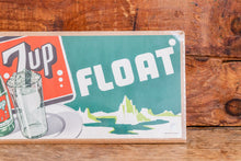 Load image into Gallery viewer, 7up Fresh Up Float Paper Sign Vintage Soda Advertising Ephemera Wall Decor NOS - Eagle&#39;s Eye Finds

