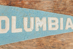 Columbia University Blue Felt Pennant Vintage Dorm Decor - Eagle's Eye Finds